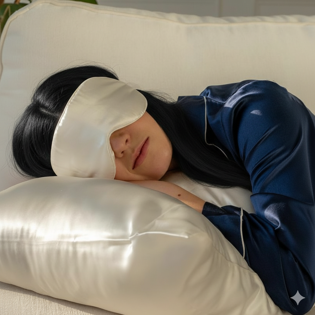 وسائدة الحرير الفاخرة 80%حرير ناعمة و باردة لتحميكى من تجاعيد النوم الصعبة والحفاظ علي شباب و نعومة  بشرتك